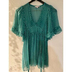 Vintage Betsey Johnson Green Blouse